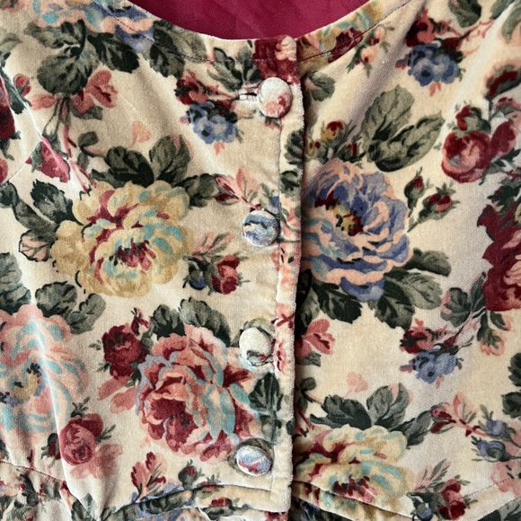 Beautiful Rare Vintage 60s Velvet Mini Vest Dress - Picture 3 of 6